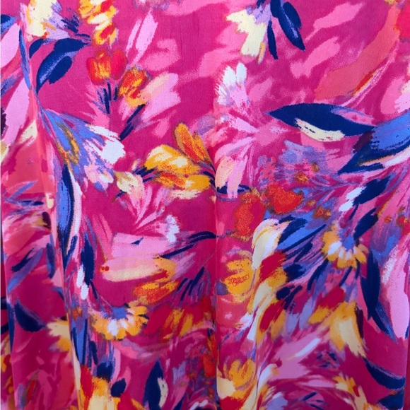 Beautiful Nicole Miller Pink Maxi Dress. Like New. Size L - Picture 2 of 11